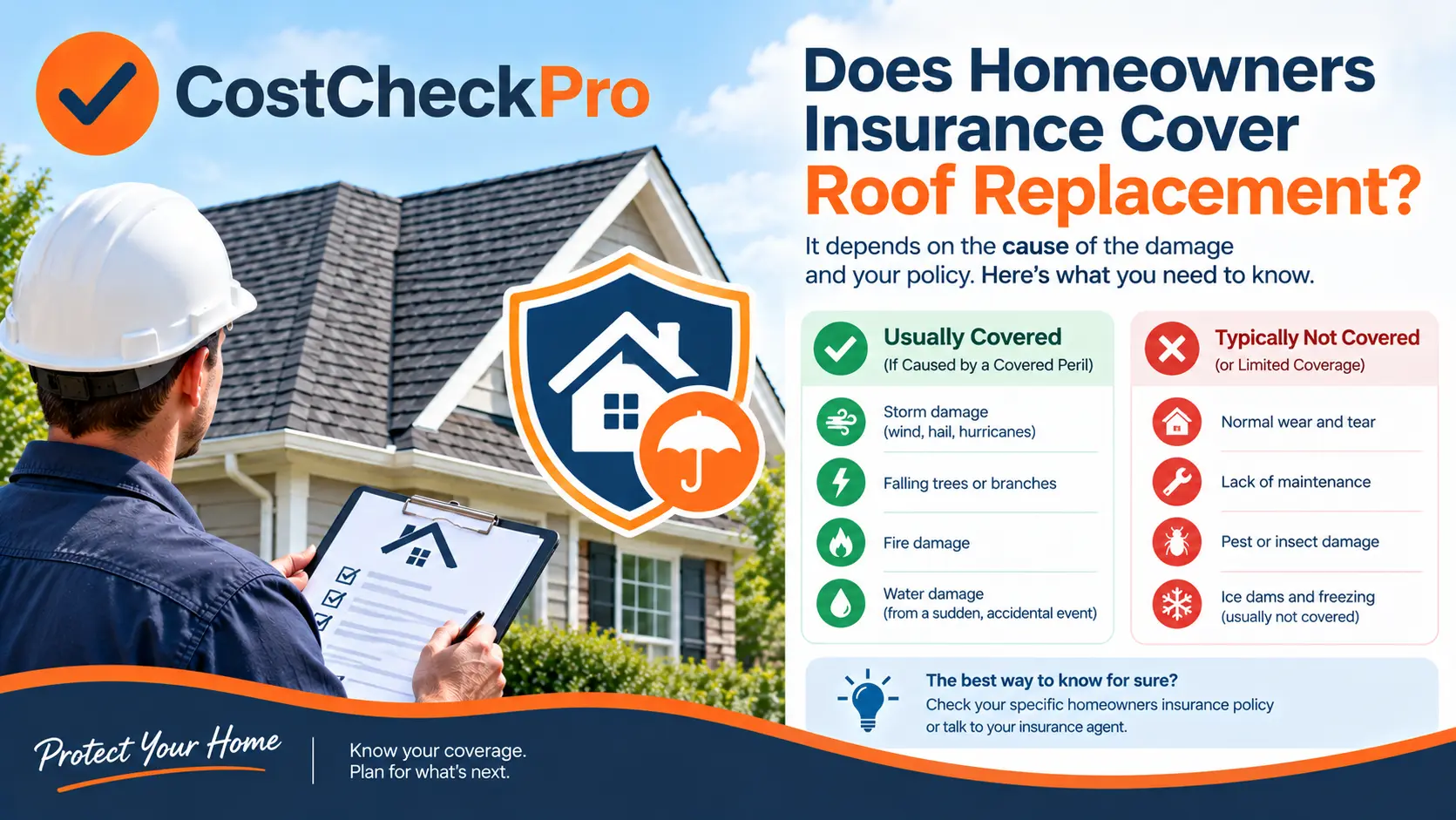 does homeowners insurance cover roof replacement